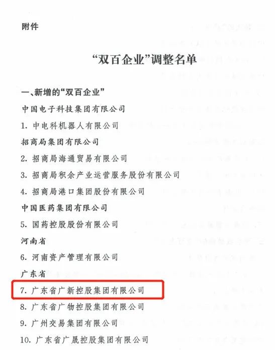 喜讯!广新集团入选国务院国资委“双百企业”名单 喜讯!广新集团入选国务院国资委“双百企业”名单